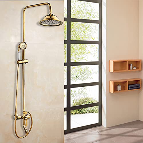 Ensemble de douche cascade et pluie dorée pour salle de bain moderne - 3