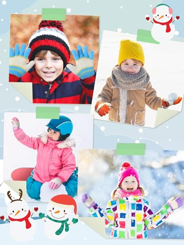 Image of SATINIOR 5 Pairs Kids Gloves Full Fingers Knitted Warm Gloves Winter Mittens for Little Boys and Girls Daily Supplies