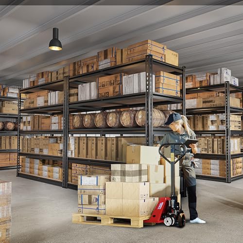 REIBII 2500LBS Garage Shelving Heavy Duty 72''H Storage Shelves 40" W Heavy Duty 5 Tier Metal Shelves Adjustable Pantry Shelf for Closet Pantry Basement Kitchen Warehouse 72" H x 40" W x 20" D, 2 Pack
