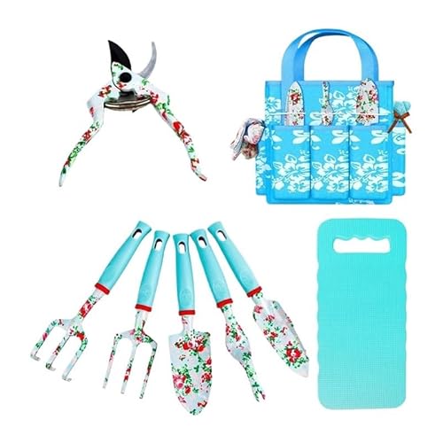 Garden Tool Set Outdoor Tool Heavy Duty Gardening Work Set Ergonomic Yard Tool Kit Gardening Tools Outdoor Hand Tools Ideal For Yard Work Lawn Care Flower Beds Vegetable Gardens(8 piece set)