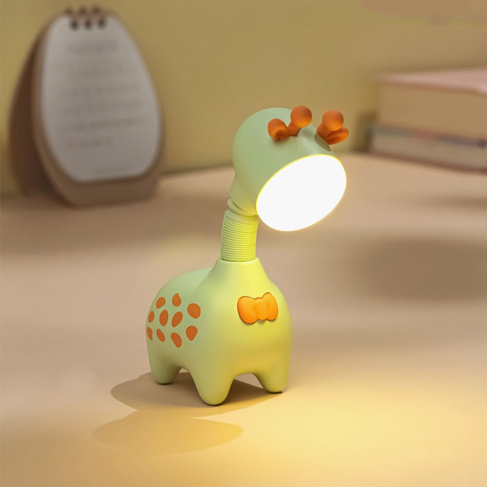 Fantasee Giraffe Night Light USB Rechargeable Nursery Bedside Sleeping Light for Child Kids - Green