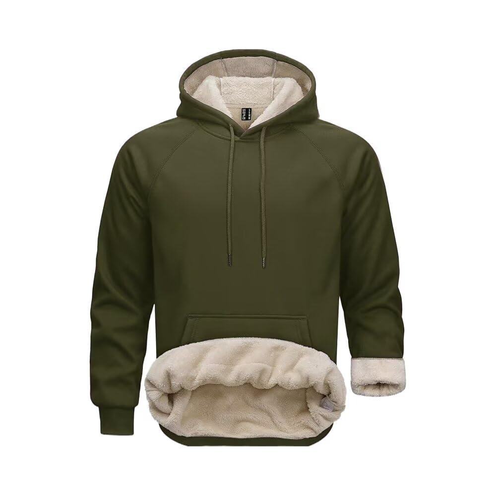 Herren Fleece Kapuzenpullover Winter Warm Hoodie