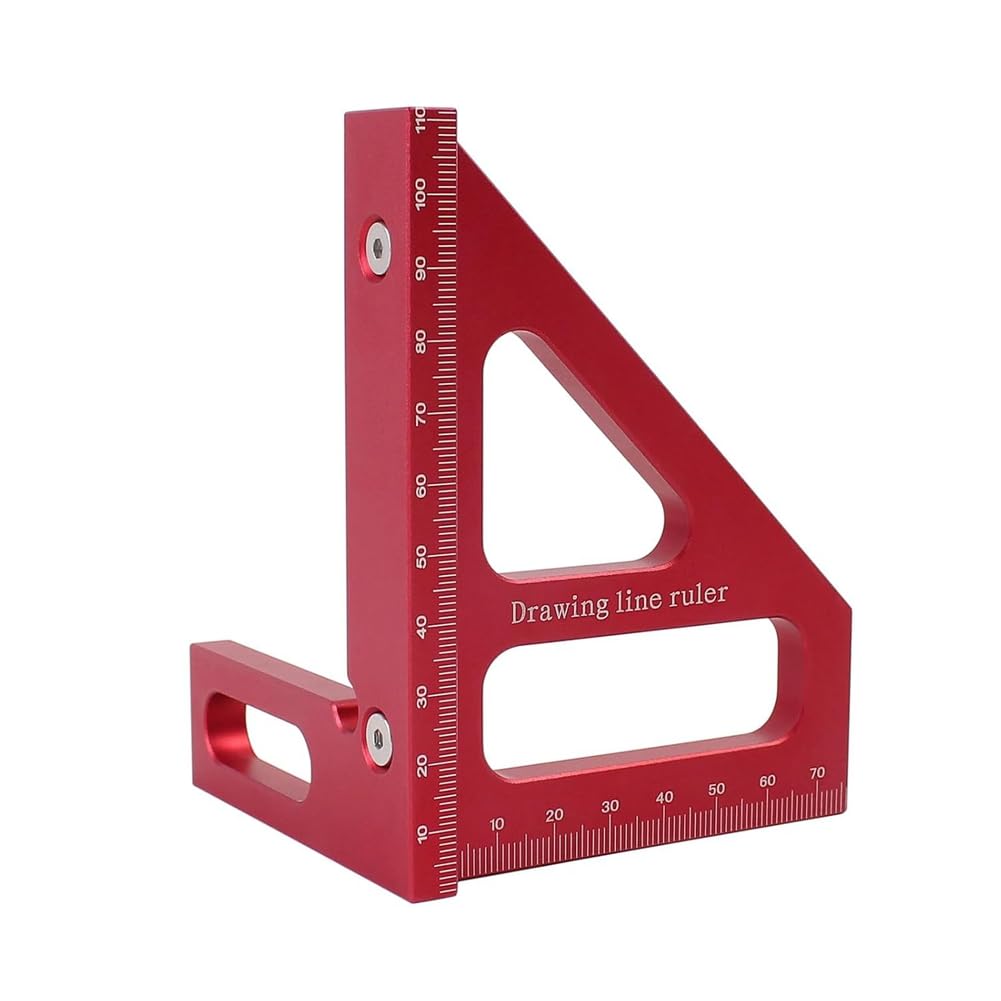 Aundhegrtt for Carpenter Drawing Line Ruler 3D Multi-Angle Measuring Tool, Miter Triangle Ruler, Layout Measuring Ruler