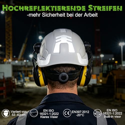 Casco de seguridad forestal GREEN DEVIL con gafas dobles y silenciador ABS 4