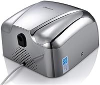 Vista 3 de Secadores de manos automáticos comerciales para baños, de acero inoxidable de alta resistencia de 1800 W, aire caliente, compacto, eléctrico