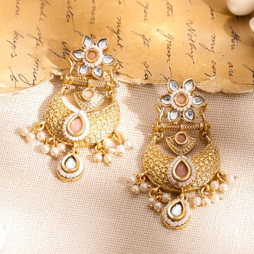 Image of Rubans Chandelier Earrings Traditional Festive Jewellery Gift for Women & Girls