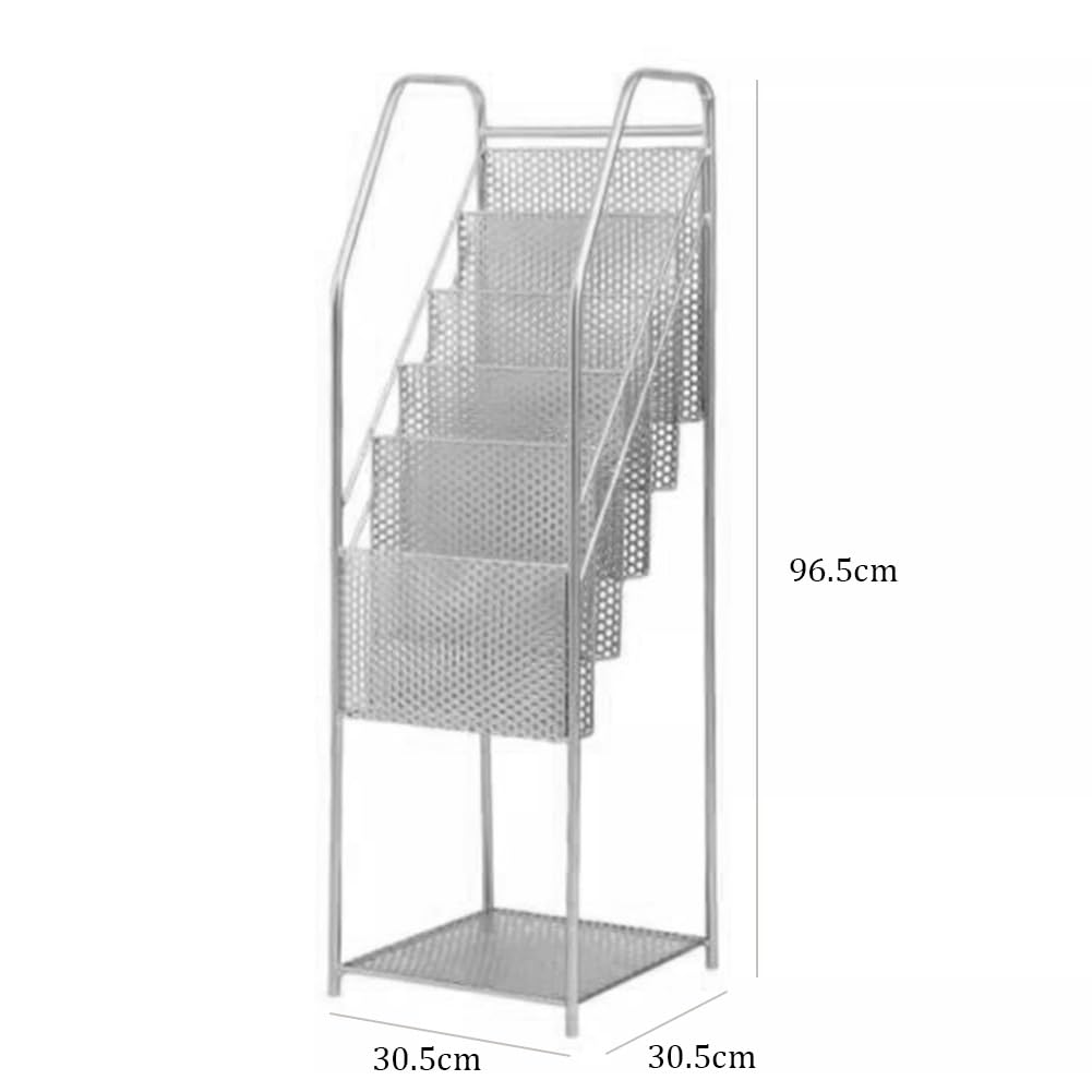 Espositore da pavimento nero per CD, DVD, riviste e bambini Boo Iron Design per giornali e promozioni Dimensioni: 30,5 x 30,5 x 96,5 cm robusto e slish.