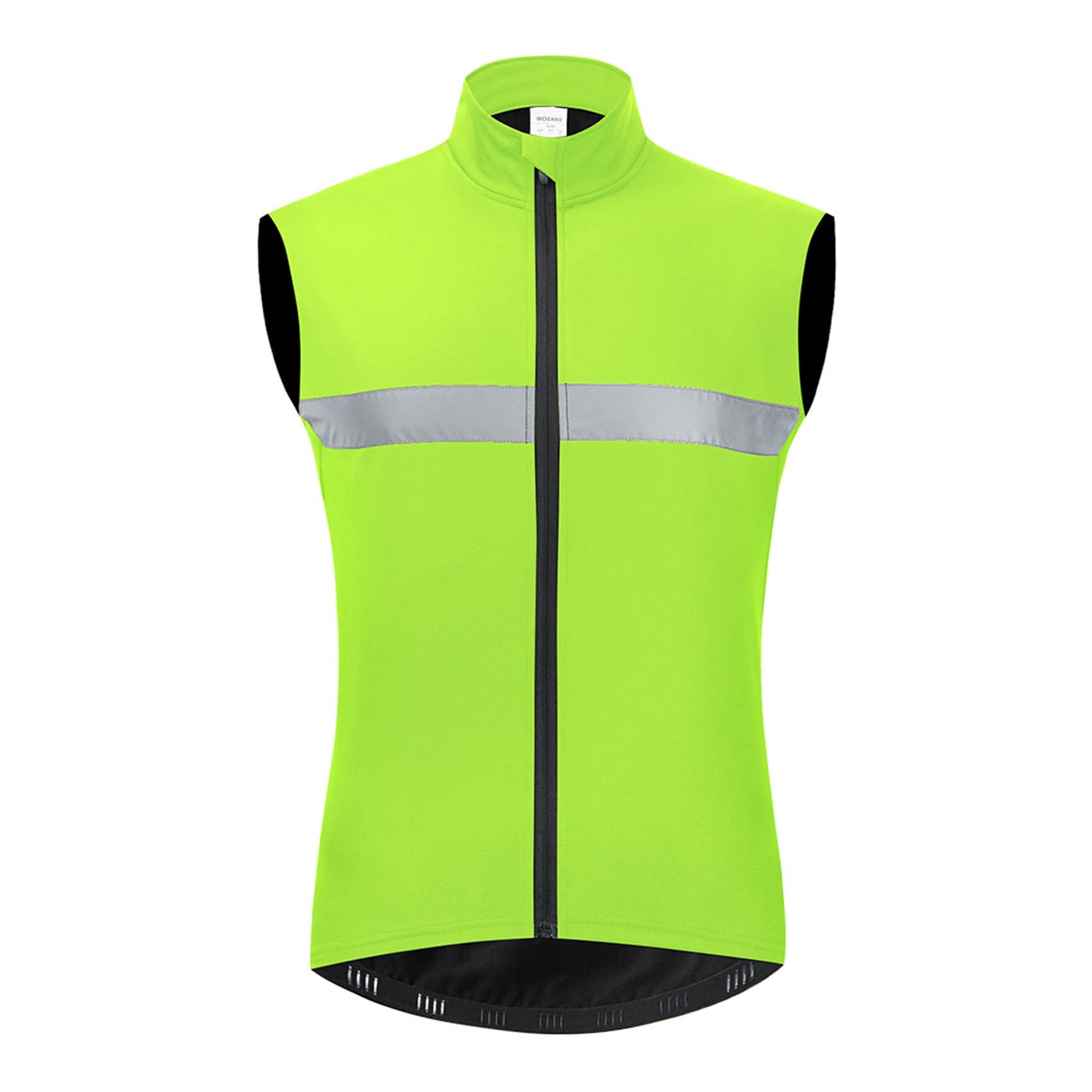 Chaleco de ciclismo para correr polar reflectante sin mangas para hombre para otoño e invierno térmico para ciclismo camisetas deportivas para montar en bicicleta