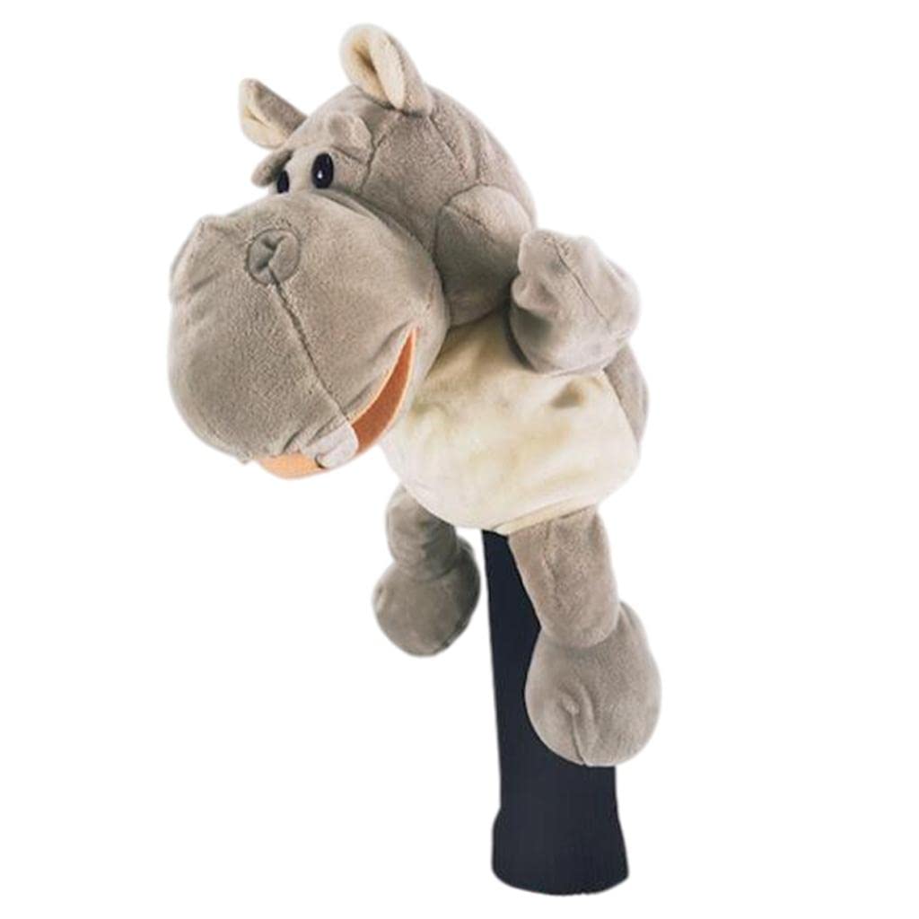 Almencla Exquisite Golf Driver Headcover Novelty Club Head Covers Carrying Guard Golfer Gift Equipment, Hippo