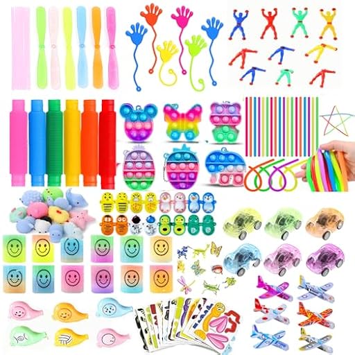 Mfqire 108 Piezas Juguetes Cumpleaños Infantil – Surtido de Regalos para Niños, Fiesta, Colegio, Bolsitas Sorpresa, Regalos para Invitados y Detalles Cumpleaños (108 Piezas) | Ya disponible en tu tienda friki favorita! En mundofriki.es!