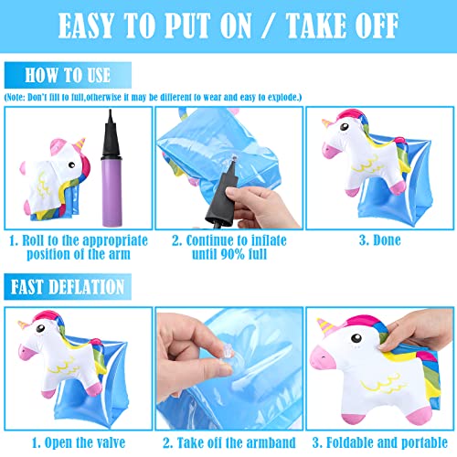 4 Pezzi Bracciali Gonfiabili per Bambini Bracciale...