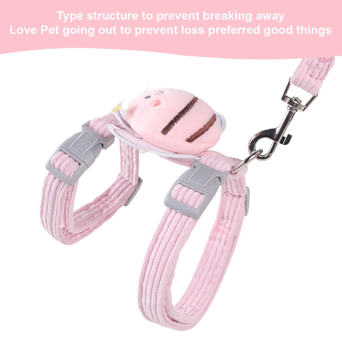 Pettorina Regolabile Per Conigli E Piccoli Animali - Imbracatura In Rete Traspirante Con Guinzaglio, Per Conigli, Gatti, Criceti - Foto 2