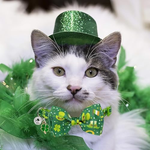 50% Off St. Patrick's Day Cat Bow Tie Collar 2-Pack