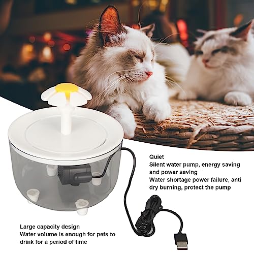Luqeeg Cat Water Fountain, Automatic Pet Water Dispenser, Silent, 1 Load, Cat Dog, white us - Image 3