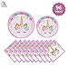 Unicorn Birthday Plates Napkins for Birthday Party, Unicorn Party Decorations for Girls, 96 Pcs Magical Party Supplies
