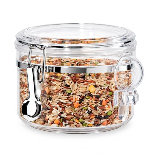 OGGI Clear Canister Airtight 28oz - Clamp Lid...
