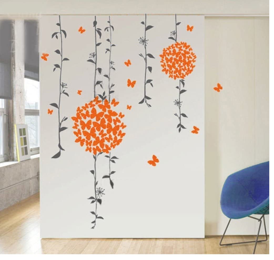 Akki Wold Orange Flower Bell Wall Sticker for Living Room, Bedroom, Kids Room, (Size - 140 Cm X 115 Cm) (B0BXFG8GQT) Amazon Price History, Amazon Price Tracker