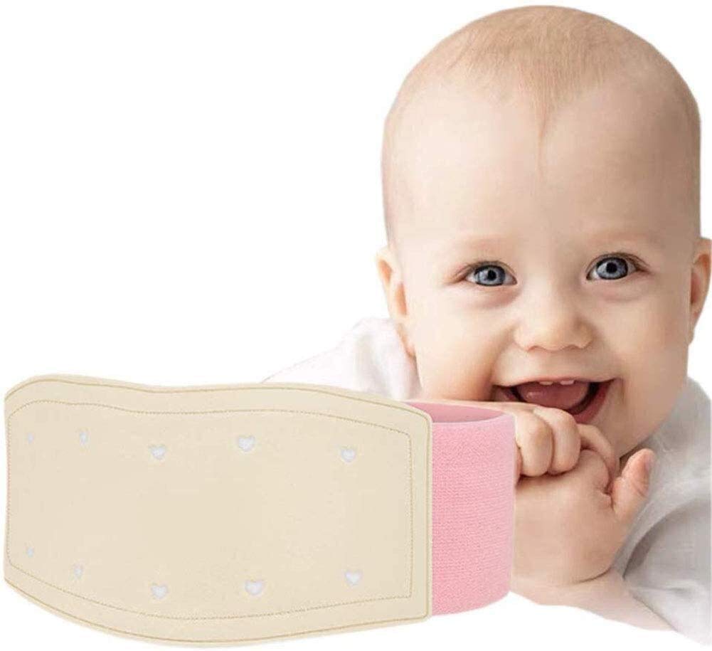 Hernia Band Cinturón de Soporte de braguero Umbilical para Hernia Profesional con 3 Almohadillas de compresión extraíbles y Correas de algodón Ajustables para el Tratamiento del bebé Hernia