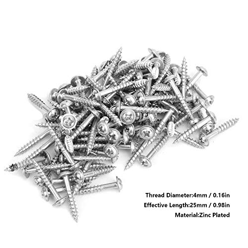 Tornillos autoperforantes M4 25mm 100 unidades miniatura 3