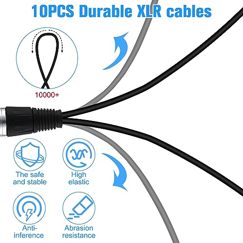Kigeli KIGELI-888 Xlr Splitter Cable 1 Xlr Female To 2 Xlr Male Patch Y Cable Balanced Microphone Splitter Cord Audio Adaptor Xlr Y Splitter Microphone Cable thumb #5