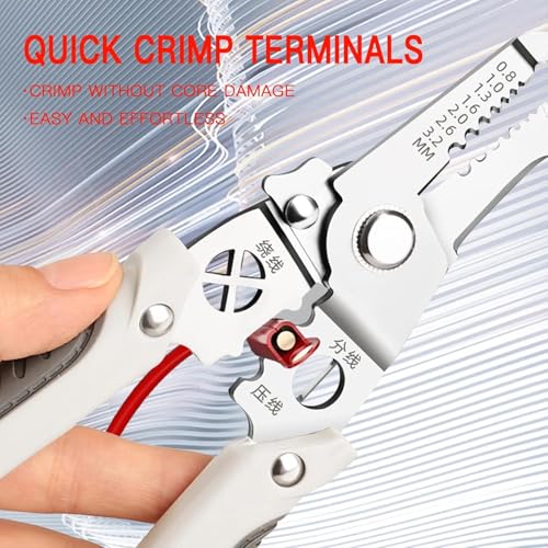 Image of REWOP Multi-function Plier Tools Made of Stainless Steel with 11 Screwdriver bits with Safety Hook, Bottle Opener, Multifunction Pliers for Outdoor Backpacking & Gifting. (Silver Wire Plier)