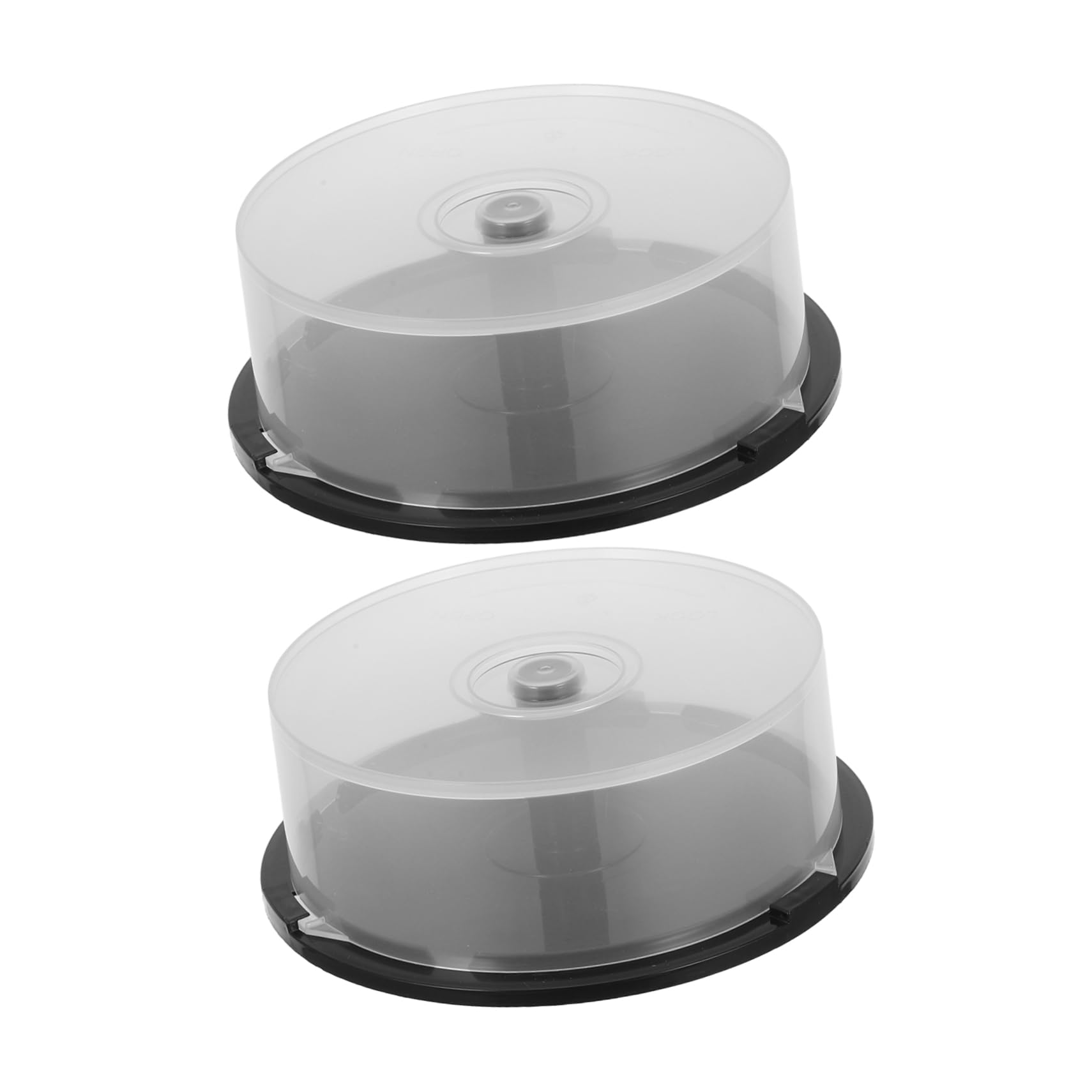 TOPBATHY Cajas De Almacenamiento Para Cd Capacidad 25 Soporte Redondo Para Dvd Contenedor Vacío Cd Casa Oficina Bar