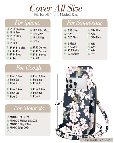 Phone Purse for Women - Cute Small Crossbody Bags Cellphone Wallet with Adjustable Strap Zipper and Card Slots3