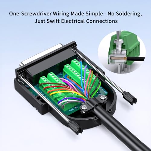 Connecteur DB44 mâle sans soudure RS232 D-SUB à bornier rapide - 5