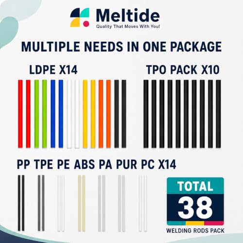 Image of Meltide Plastic Welder Kit, 2-in-1 Hot Stapler for DIY Plastic Repair