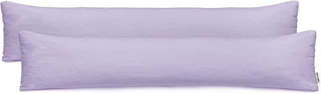 DecoKing 2 poszewki na poduszkę 40 x 200 cm bawełna zamek błyskawiczny fioletowy bursztyn