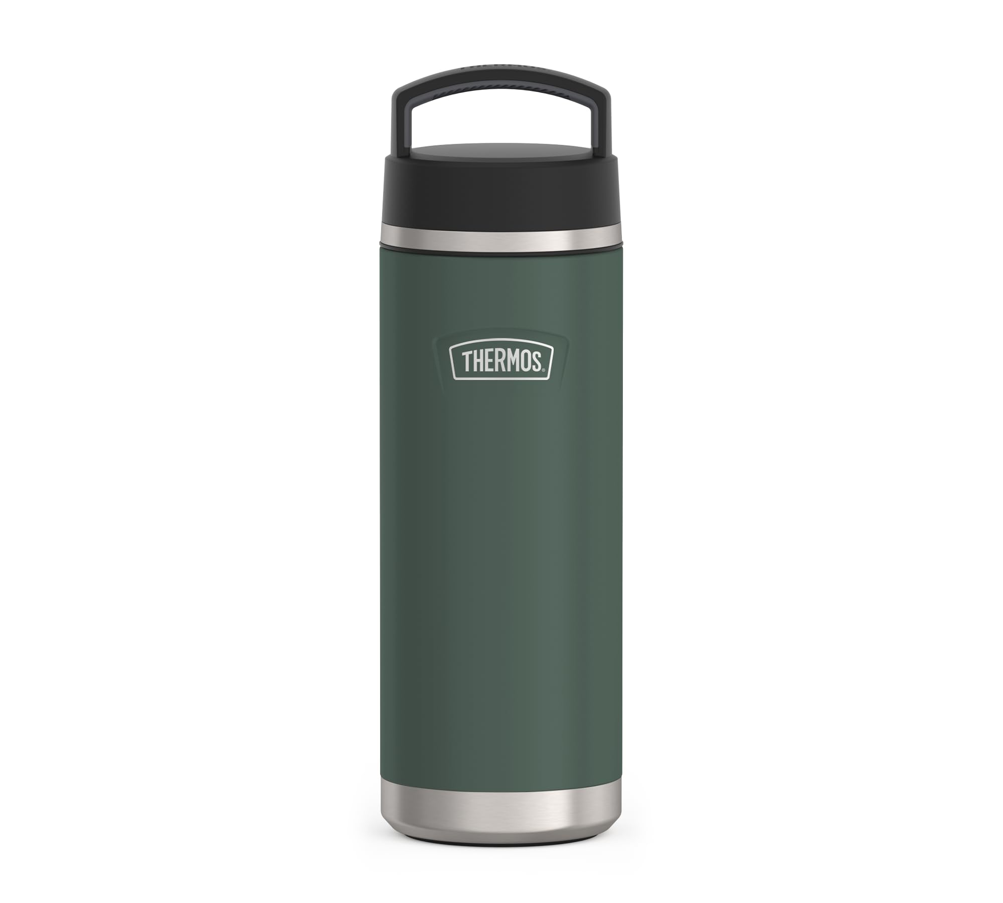 THERMOS Icon Beverage Bottle 0.71 L, Green/Forest Matt, Thermos Flask, Stainless Steel 710 ml, Insulated Drinking Bottle, 18 Hours Hot / 24 Hours Cold, Dishwasher Safe, Completely Leak-Proof, BPA-Free