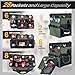 Heavy Duty Tool Bag 16 Inch, 28-Pocket Portable Soft Tool Box Organizer Storage with 4 Detachable Tool Pouch Large Zipper Bag, Handle Tactical Carry Tote Empty Toolbox, Gifts for Men Father Dad