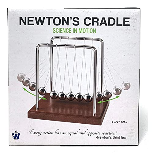 Westminister Inc. â€“ Newtonâ€™s Cradle Balancing Balls Science in Motion Wood Grain