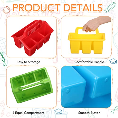 Stackable 12-Piece Classroom Storage Caddy Set with Handles - Image 5