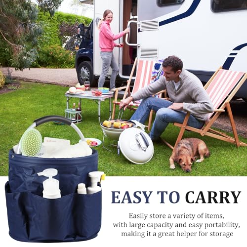 2 bolsas de almacenamiento de limpieza organizador de limpieza plegable de gran capacidad negro 5