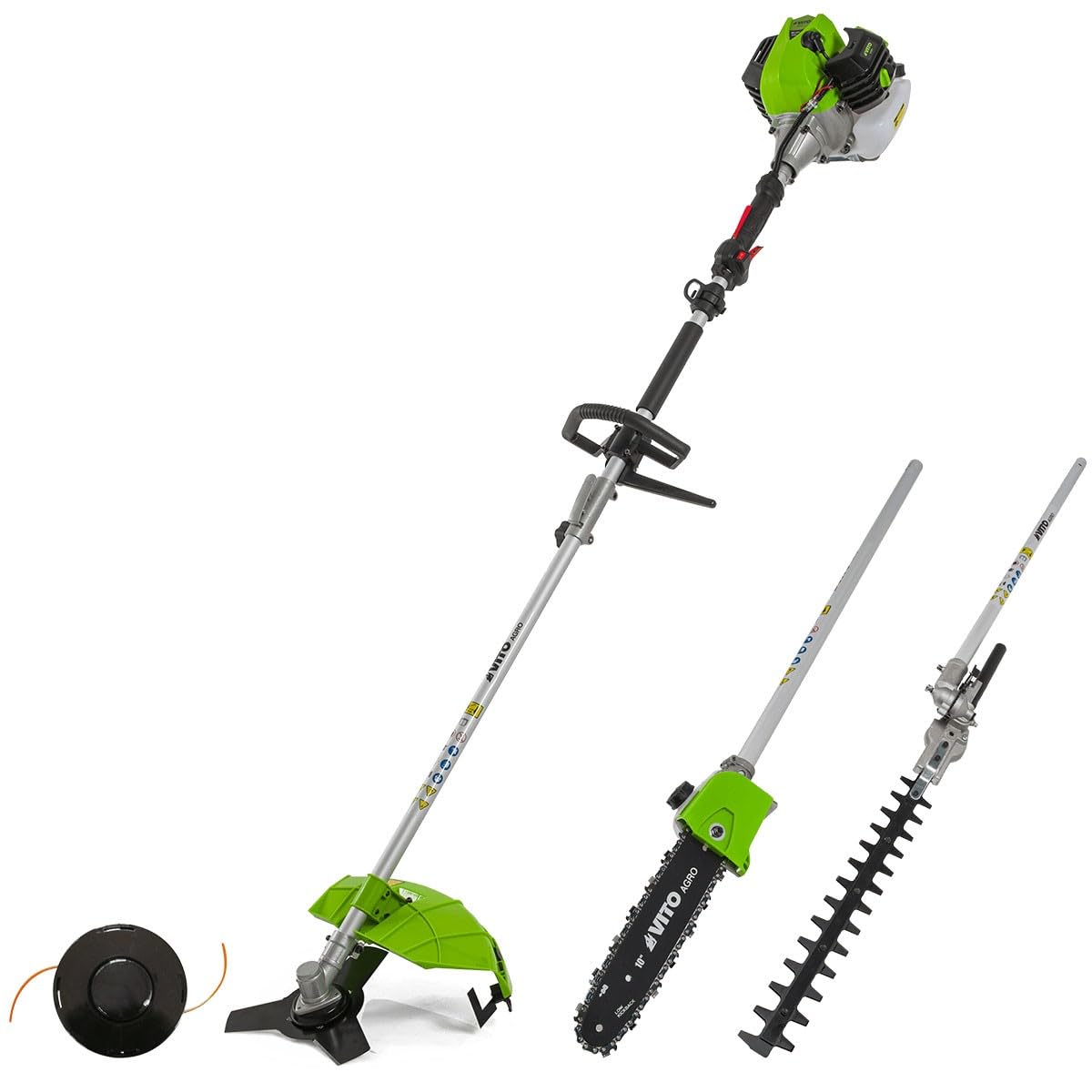 Vito – Kit de herramientas 4 en 1 desbrozadora para corte de bordes recortados podadora motor 2T 52Cm3