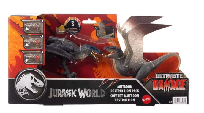 Image of Jurassic World Mutadon Destruction Pack Ultimate Damage Figure Set | Mutadon Figure, Destruction Pack, Ultimate Damage, Jurassic World, Figure Set