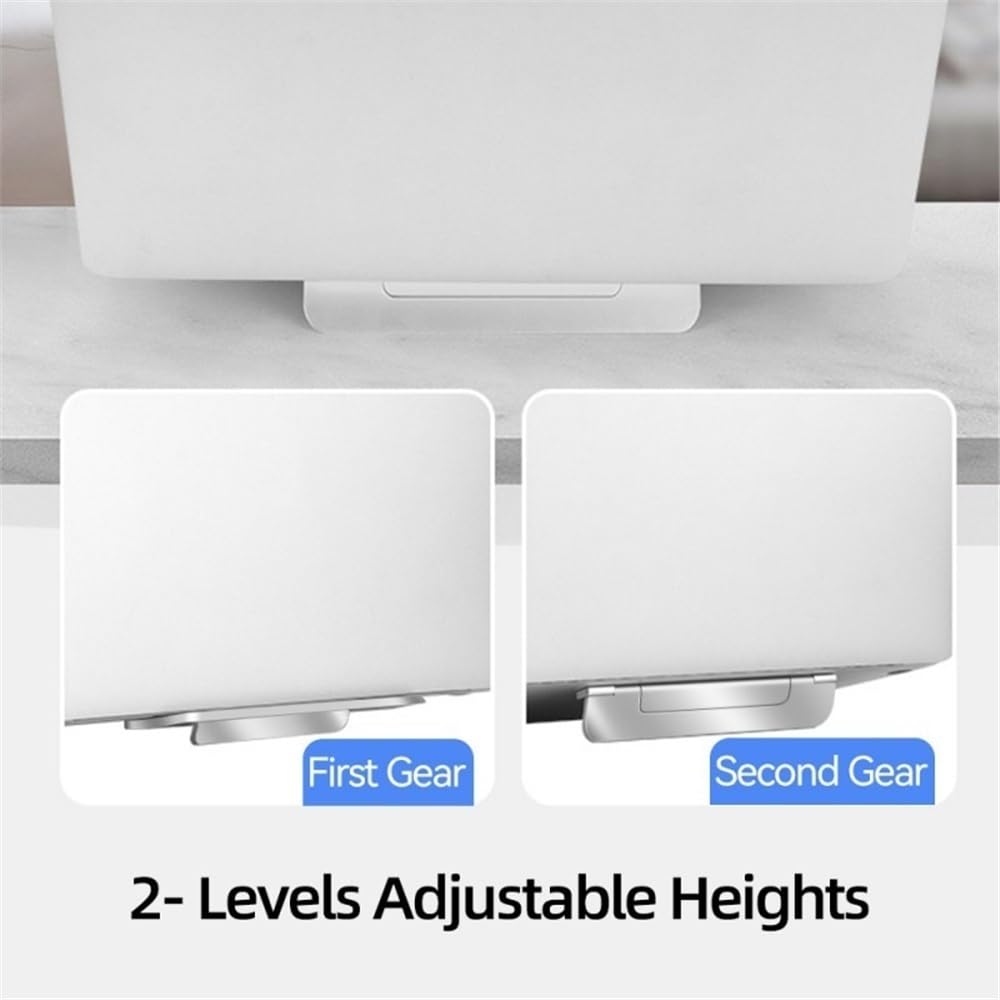 Podstawka pod laptopa, Portable Laptop Stand Invisible Bracket Foldable Notebook Accessories Support for 11-17 Inch Notebooks Akcesoria do laptopów(Silver)