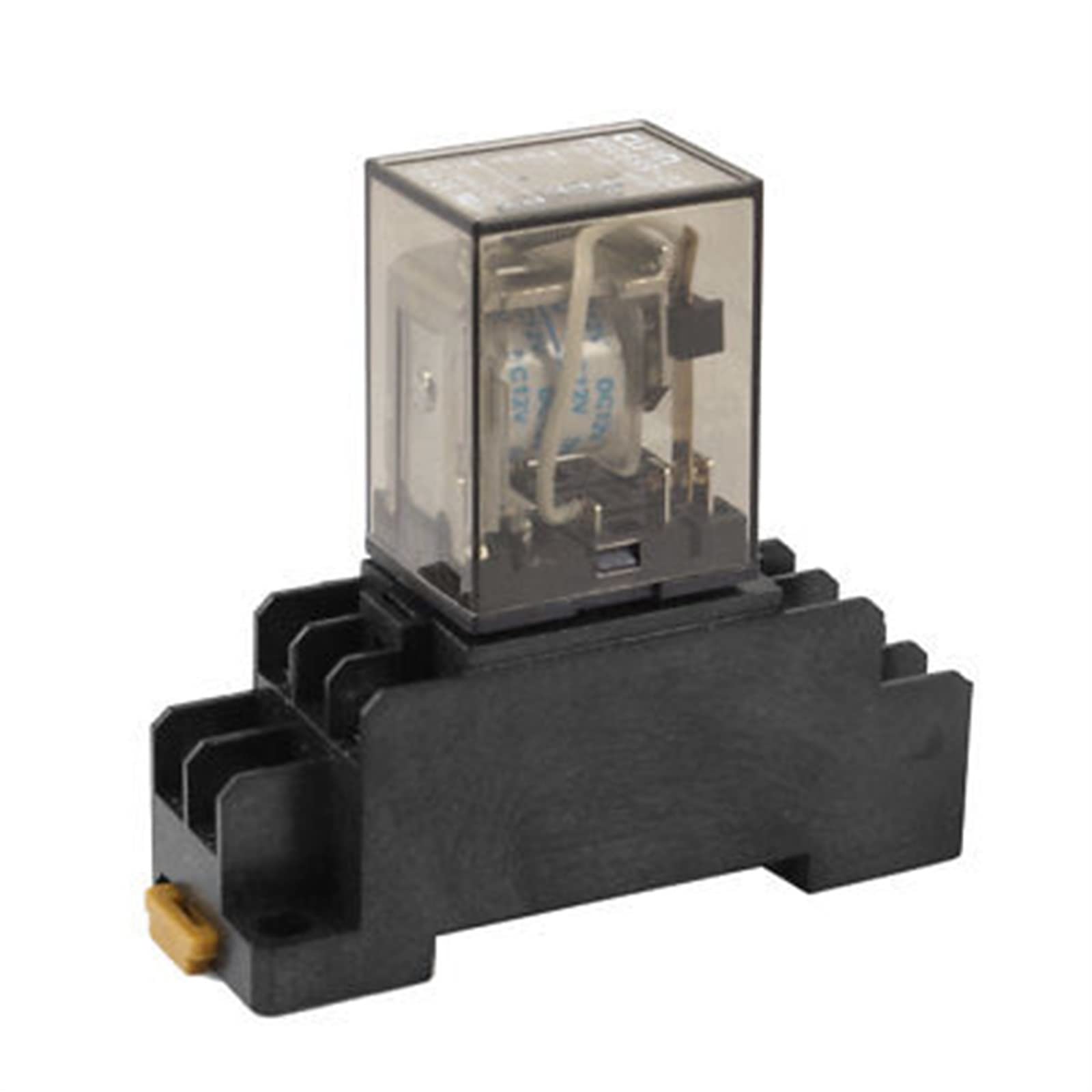 JGNAYRKJQI 2pcs DC 12V Coil DPDT 8 Pins Electromagnetic Power Relay HH52P w DYF08A Base