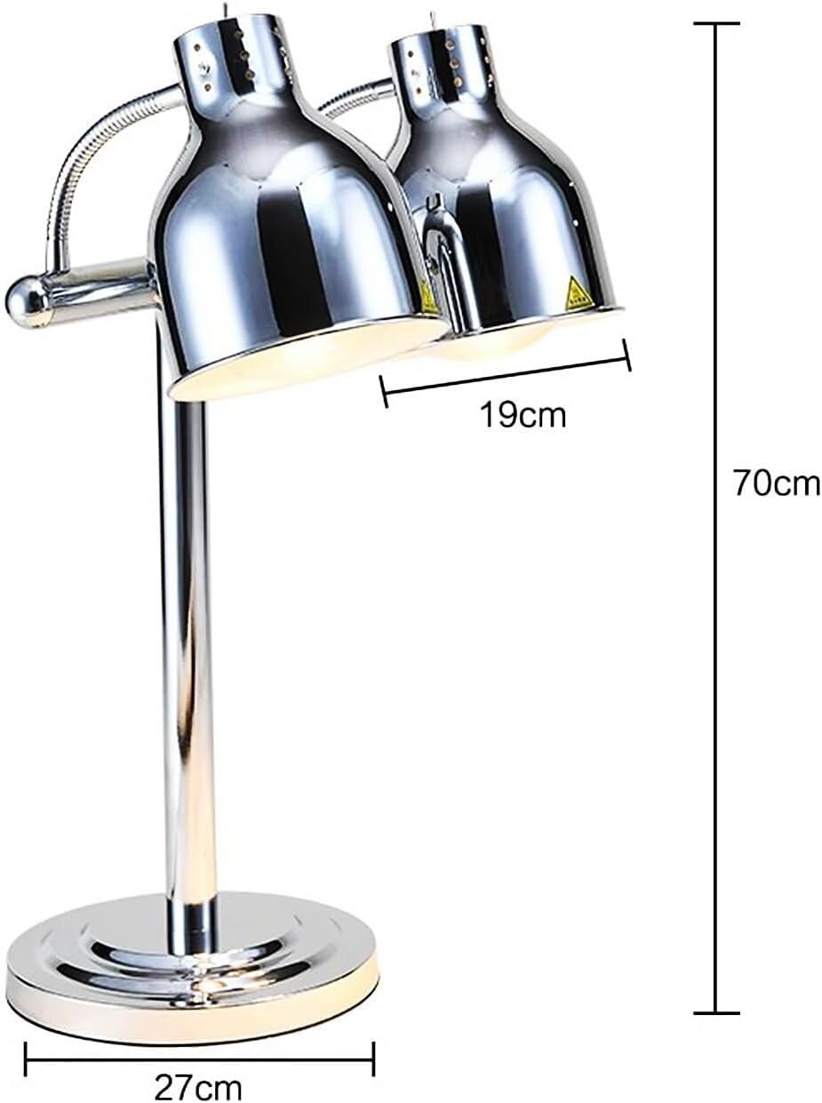 Lampy do podgrzewania potraw w bufetach Przenośna lampa grzewcza do bufetu komercyjnego(Silver)