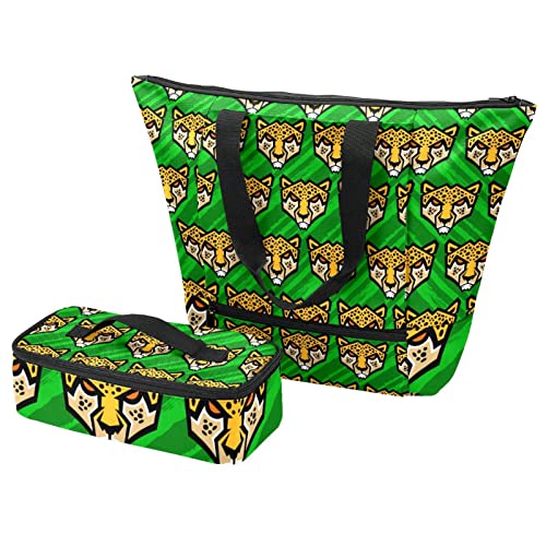 Sac fourre-tout guépard isotherme grand format pour garder vos repas au frais