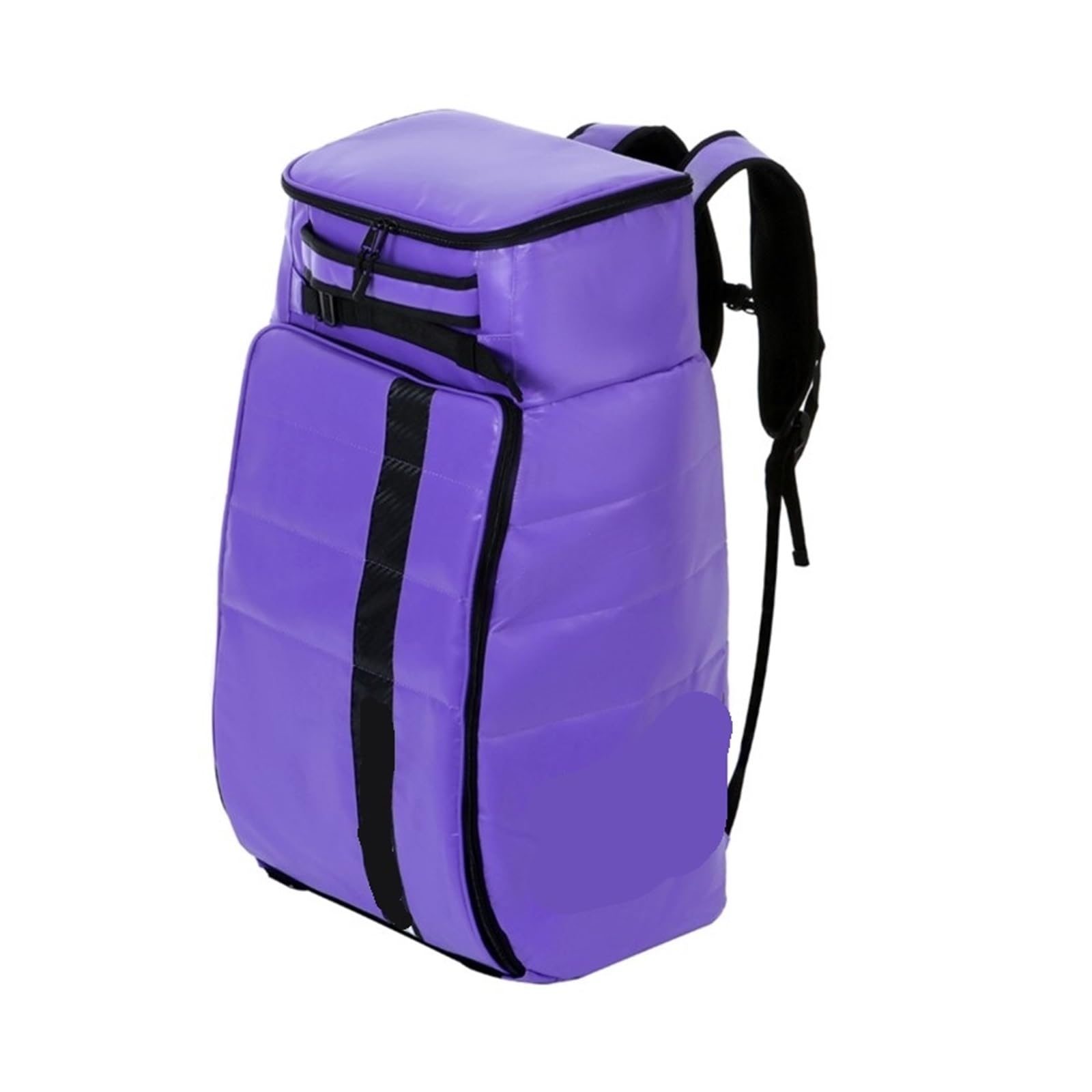 Skischuhtasche Skirucksack Umhängetasche Trocken Nass Trennung Wanderrucksack Sport Fitness Große Kapazität Schneeschuhe Tasche(Purple Black 68L)