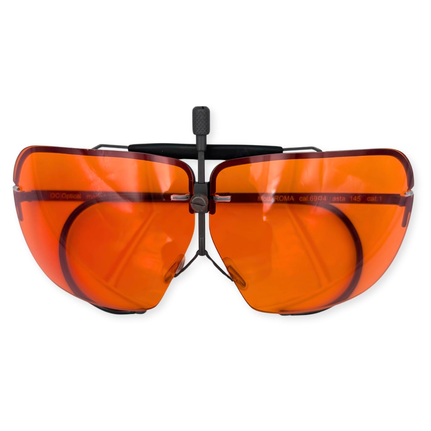 Occhiali da Tiro e Poligono Sportivo mod. Roma con Lenti Colorate ARANCIONI Intercambiabili Alta Prestazione Made In Italy