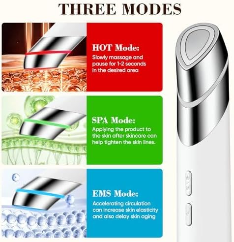 4-in-1 Facial Device, Microcurrent Face Massager with Heat Therapy & Vibration, LED Light, and Boosting Serum Absorption