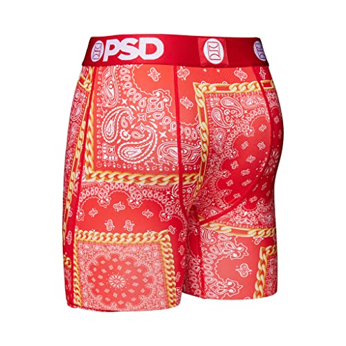 PSD Men's Rich Bandana Red Boxer Briefs, Red, XL3