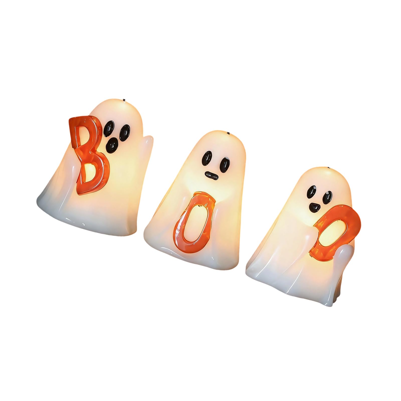 Limtula A Limtul Indoor Flameless Decor Set With Halloween Warm Glow For Tabletop Mantel Shelf Window Centerpiece, Home Seasonal Ccent Halloween Flameless Set Warm Glow Tabletop Mantel Shelf Window Display
