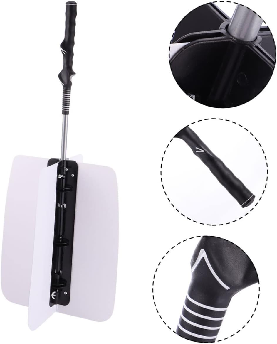 VICASKY Golf Practice Device Golf Power Trainer Golf Swing Trainer Golf Training Golf Power Resistance Fan Golf Swing Training Golf Swing Plane Trainer Golf Arm Training Aid Abs White