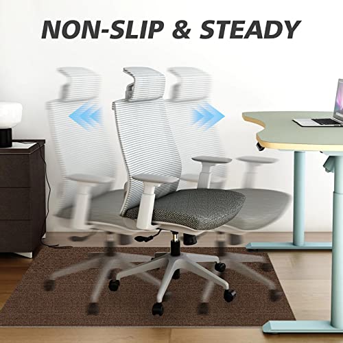Image of Sycoodeal Office Chair Mat for Hardwood Floor,Office Computer Gaming Chair Mat for Tile Floor,Large Floor Protector Rug,Anti-Slip,Easy to Clean,Coffee(48 inchx60 inch)