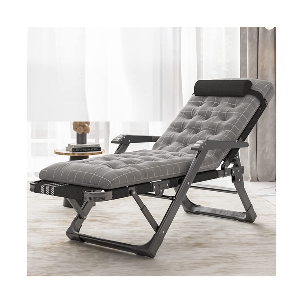 Chaise Longue Zéro Gravité avec Accoudoirs Massants et Structure Acier Pliable