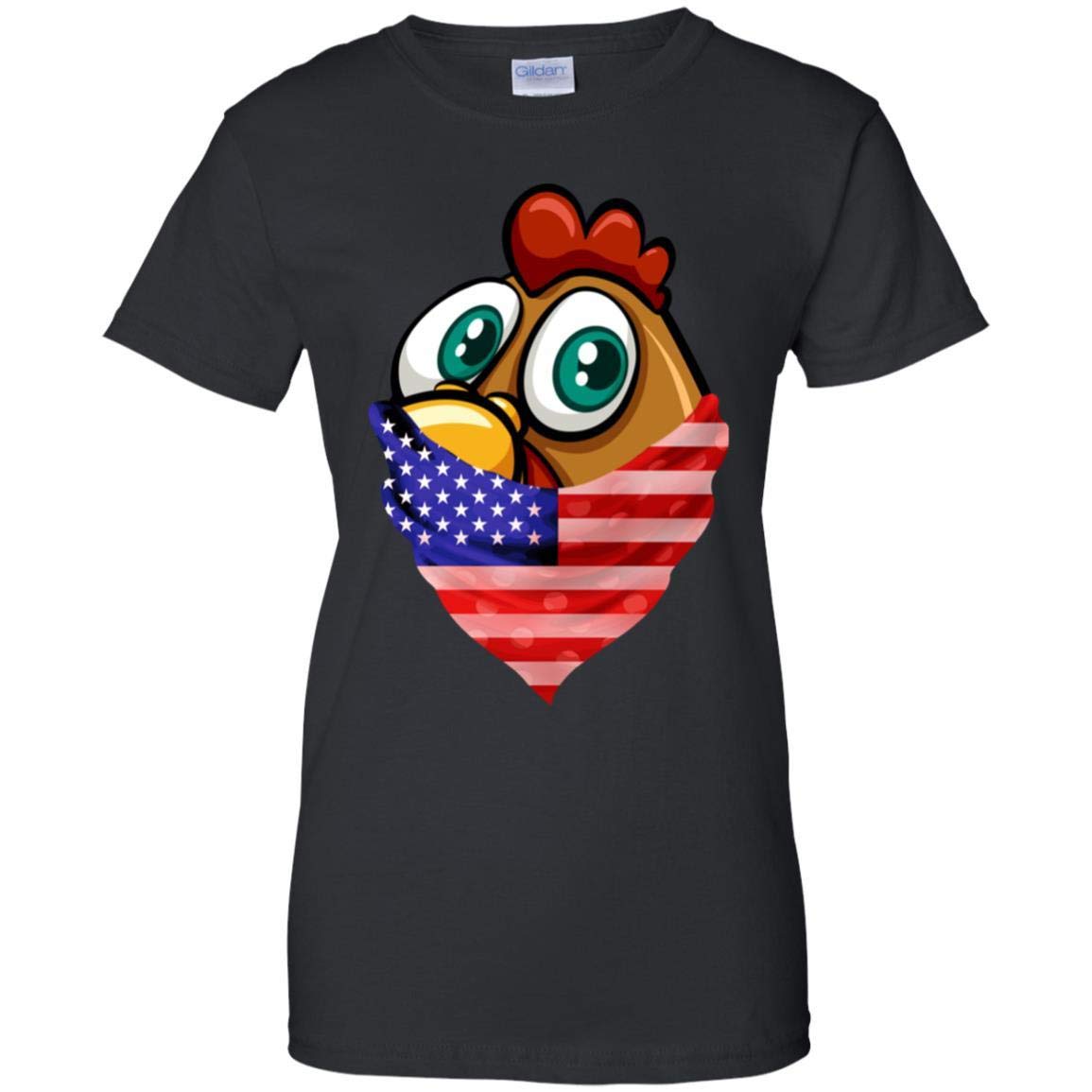 America Patriot Chicken in USA Bandana Dog Funny Lover Gift Shirt - Unisex